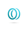 letter o number 0 logo icon design template vector image