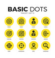 target flat icons set vector image