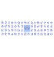 core values 70 icon set full outline style icons vector image