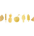 gold foil summer treats seamless repeating vector image