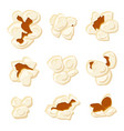 popcorn kernels cartoon roasted sweetcorn vector image vector image