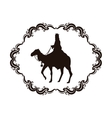 wise man camel holy family christmas design vector image vector image