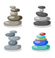 zen rock stones stack in balance vector image