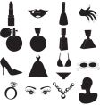 beauty icons vector image