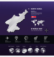 north korea map vector image vector image