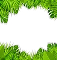 summer fresh background with tropical leaves vector image