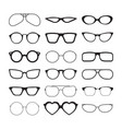 sunlight glasses fashioned black plastic vector image