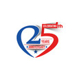 25th years anniversary vector image
