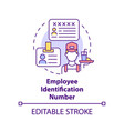 employee identification number concept icon vector image vector image