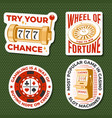 gambling sticker print logo badge design vector image