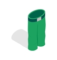 green ski trousers icon isometric 3d style vector image vector image