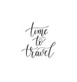 time to travel black and white hand written vector image vector image