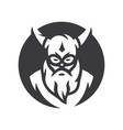 viking warrior simple silhouette vector image vector image
