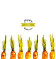 watercolor easter carrots background vector image