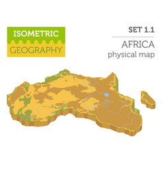 3d map africa Royalty Free Vector Image - VectorStock