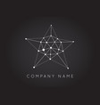geometric shapes unusual and abstract logo vector image