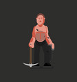 miner hard working vector image
