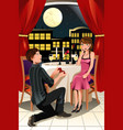 marriage proposal vector image vector image