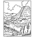 glacier national park with hidden lake vector image vector image