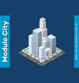 isometric of the modern city vector image vector image