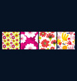 artistic seamless pattern with abstract flowers vector image vector image