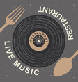banner for restaurant with live music vector image
