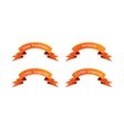 irish orange ribbon set vector image vector image