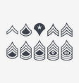 Military ranks stripes and chevrons set army Vector Image