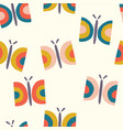retro butterfly seamless pattern background vector image vector image