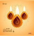 shubh diwali banner design vector image