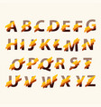 stylized splashy font and alphabet vector image vector image