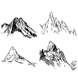 Mountains drawing Stone sketch outline Royalty Free Vector