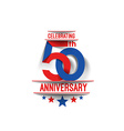 50th years anniversary celebration vector image