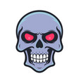 human skull mascot logo cartoon emblem vector image vector image