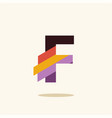 paper cut letter realistic 3d multi layers vector image vector image