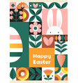 easter card geometric design vector image