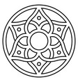 floral logo in decorative arabic style vector image