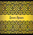 gold lace style card design vector image