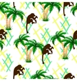 palm trees monkeys seamless vector image