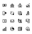 set financial icons vector image