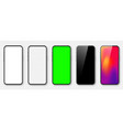 smartphone with blank touch screen and abstract vector image