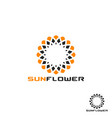 sunflower logo vector image