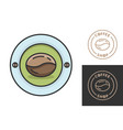 coffee logo color design for coffeeshop or cafe vector image vector image