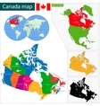 colorful canada map vector image