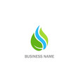 droplet bio eco nature logo vector image