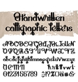 handwritten calligraphic script vector image