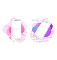 modern smartphone mockup realistic white phones vector image