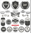 retro vintage shields laurel wreaths and badges vector image