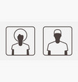 afro american user icon people head avatar man vector image