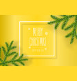 christmas composition on yellow background vector image vector image